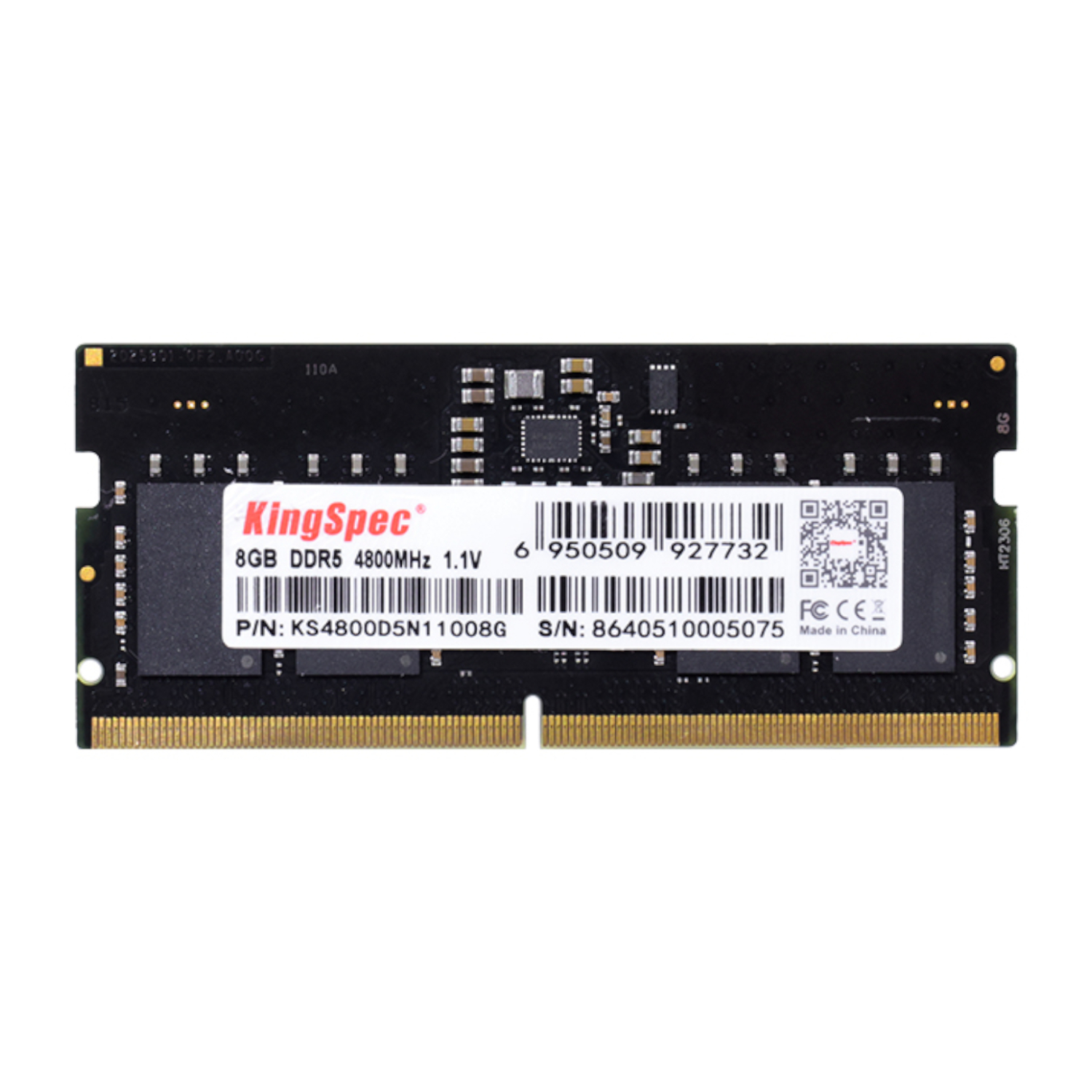 Kingspec 8GB 4800MHz DDR5 SODIMM Notebook Memory (KS4800D5N11008G) – product image