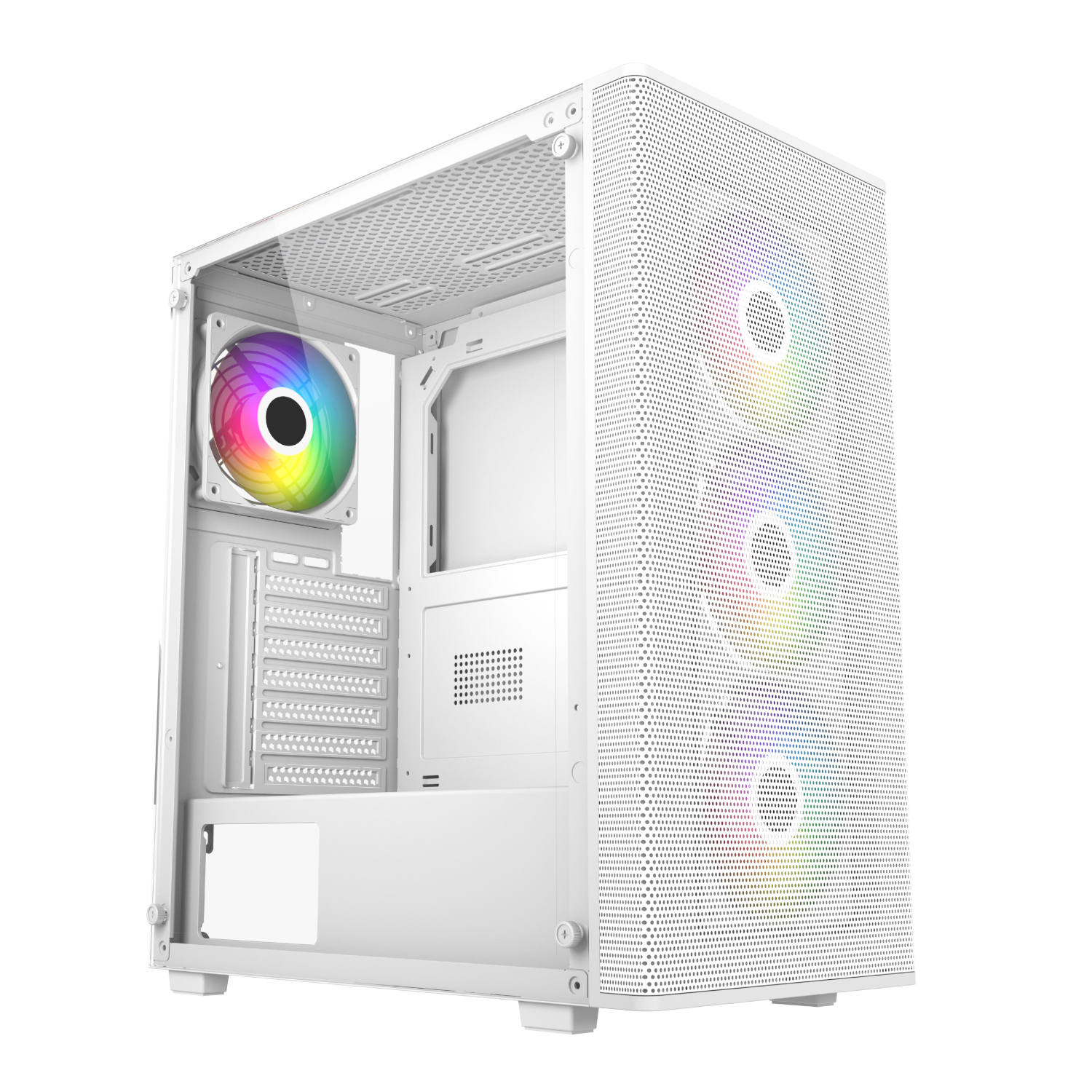 FSP M220 ATX Mid Tower Gaming Chassis - White (M220-WA) – product image