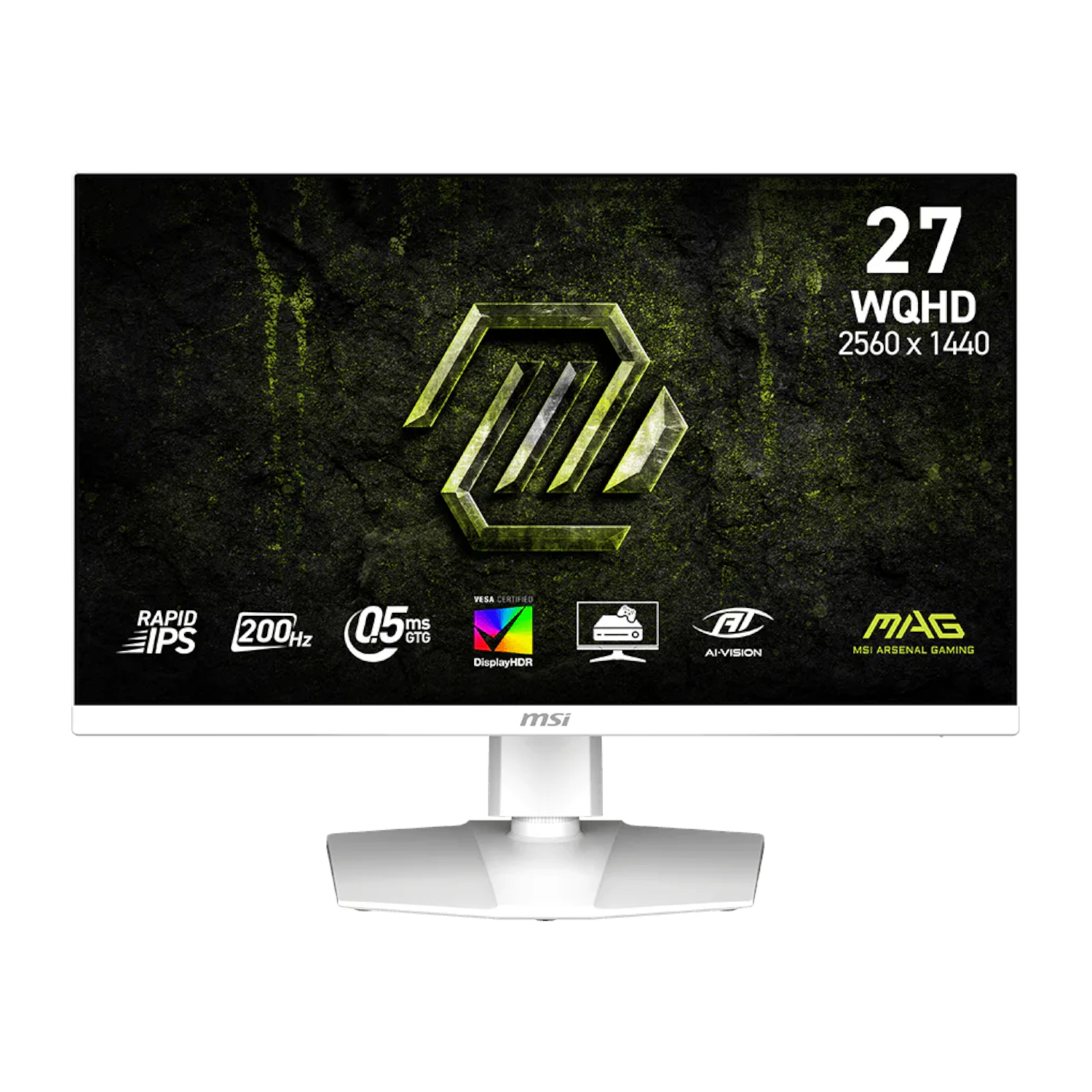 MSI MAG 274QRFW E20 27" WQHD 200Hz IPS Gaming Monitor - White (MAG 274QRFW E20) – product image