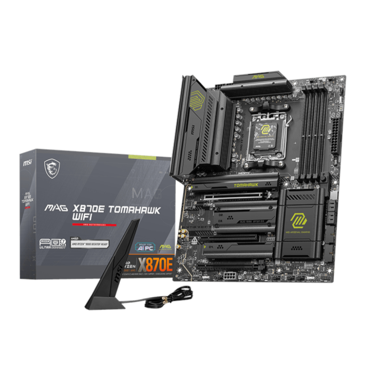 MSI MAG X870E TOMAHAWK WIFI AM5 ATX DDR5 Gaming Motherboard (MAGX870ETOMAHAWKWIFI) – product image