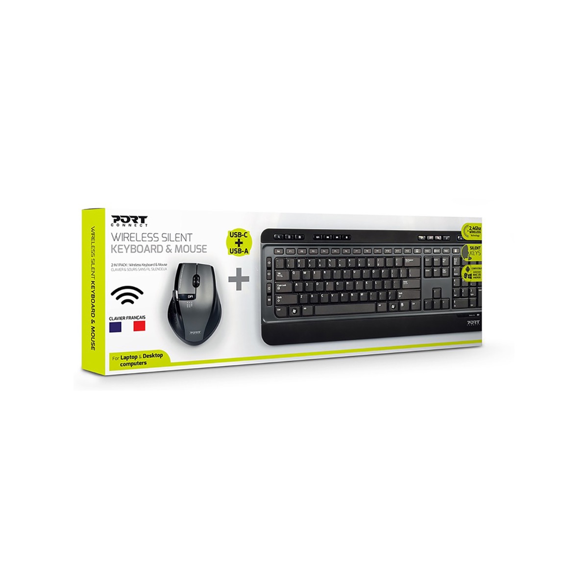 Port | WIRELESS MOUSE & KEYBOARD COMBO | 900901-US - product image