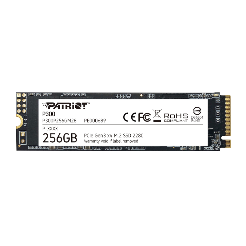 Patriot P300 256GB M.2 PCIe NVMe SSD (P300P256GM28) – product image