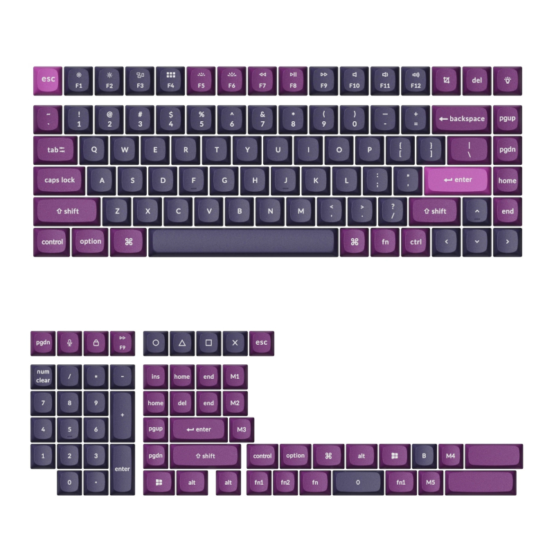 Keychron Double Shot OSA PBT Keycap Full Keycap Set - Purple (PBT-54) – product image