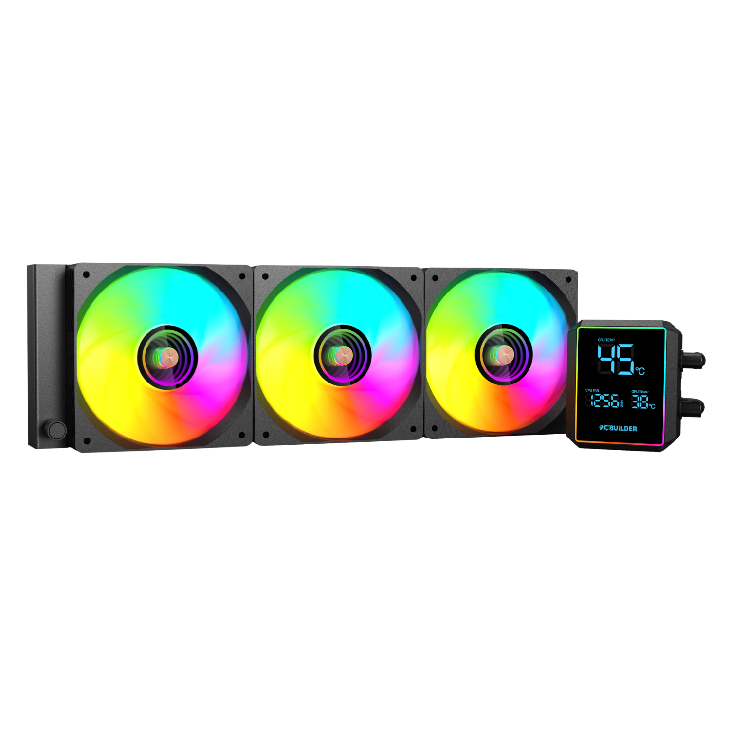 PCBuilder BLIZZARD FREEZE 360mm AIO ARGB Liquid CPU Cooler - Black (PCB-LC-BLIZZARD-360) – product image