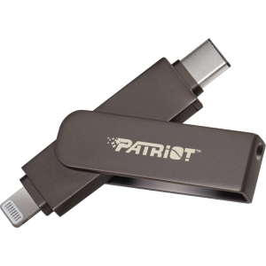 Patriot iLuxe Stick C 256GB USB 3.2 GEN 1 Type C + Lightning Flash Drive - Black (PI256GSKM30CL) – product image