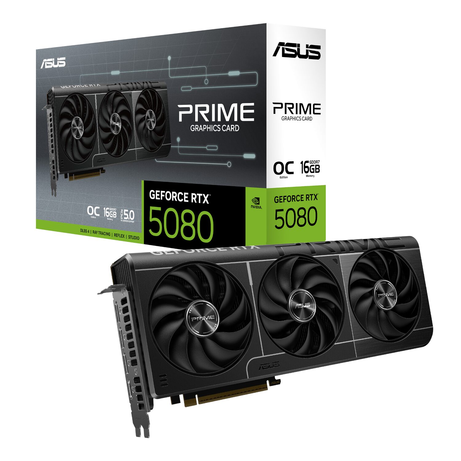 ASUS PRIME GeForce RTX 5080 16GB OC Edition GDDR7 Graphics Card (PRIME-RTX5080-O16G) – product image