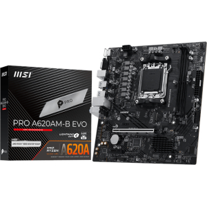 MSI PRO A620AM-B EVO AM5 M-ATX Motherboard (PROA620AM-B-EVO) – product image