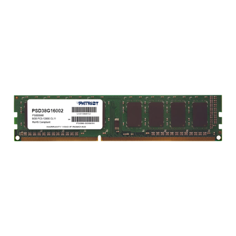 Patriot Signature Line 8GB 1600MHz DDR3 Single Rank Desktop Memory (PSD38G16002) – product image