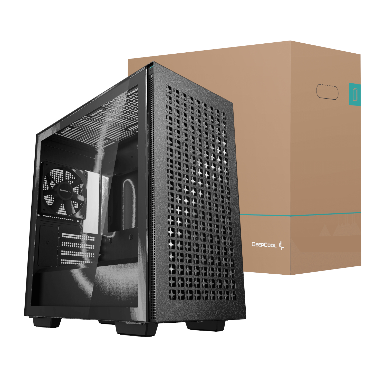 DeepCool CH370 Micro-ATX Gaming Chassis - Black (R-CH370-BKAGM1-E-1) – product image