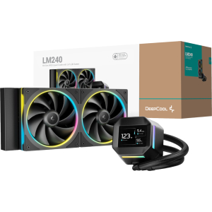 DeepCool LM240 ARGB 240mm AiO CPU Liquid Cooler - Black (R-LM240-BKDMMC-1) – product image