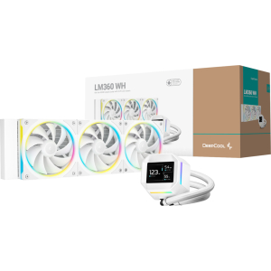 DeepCool LM360 ARGB 360mm AIO CPU Liquid Cooler - White (R-LM360-WHDMMC-1) – product image