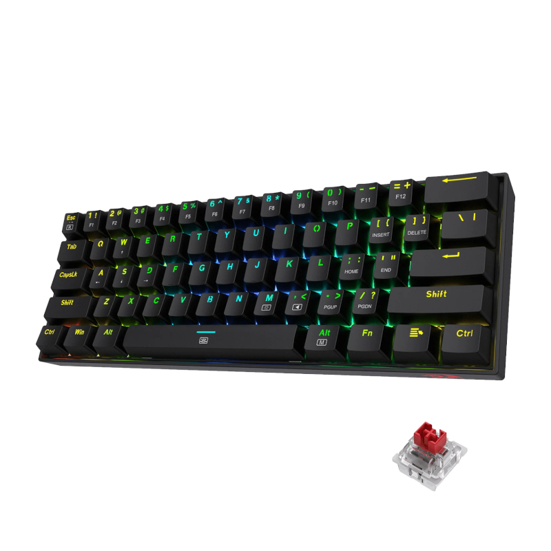 REDRAGON DRAGONBORN Wired Mechanical Keyboard RGB 67Key Design - Black (RD-K630RGB) – product image