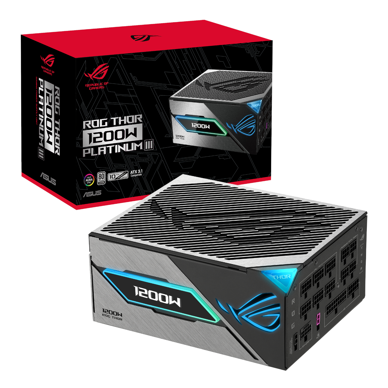 Asus ROG Thor 1200W 80 PLUS Platinum III ATX Modular Power Supply (ROG-THOR-1200P3-GAMING) – product image