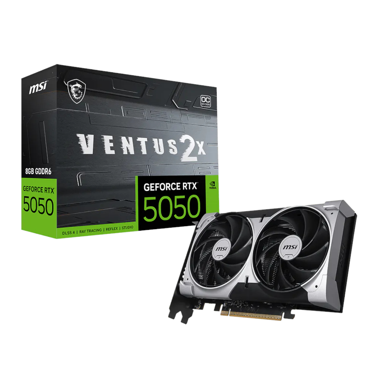 MSI GeForce RTX 5050 8G VENTUS 2X OC Graphics Card (RTX5050VENTUS2XOC8G) – product image