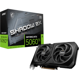 MSI GeForce RTX 5060 Ti SHADOW 2X OC PLUS GDDR7 16GB Graphics Card (RTX5060TISHADOW2XOCPLUS) – product image