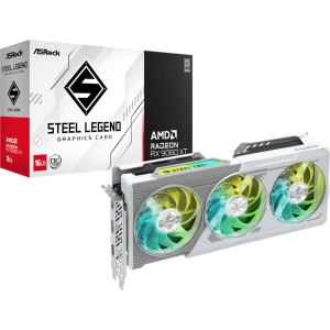 ASRock Radeon RX9060 XT Steel Legend 16G Graphics Card (RX9060XTSTEELLEGEND16G) – product image