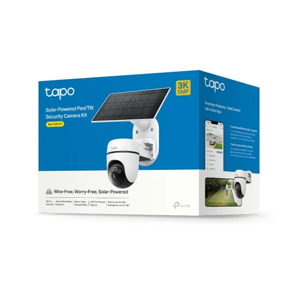 TP-LINK SOLAR-POWERED PAN/TILT WI-FI SECURITY CAMERA KIT | TAPO C630 KIT - Image 3