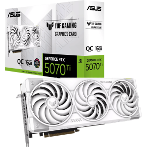 ASUS GeForce RTX 5070Ti TUF GAMING 16GB OC White Graphics Card (TUF-RTX5070TI-O16G-GAMW) – product image
