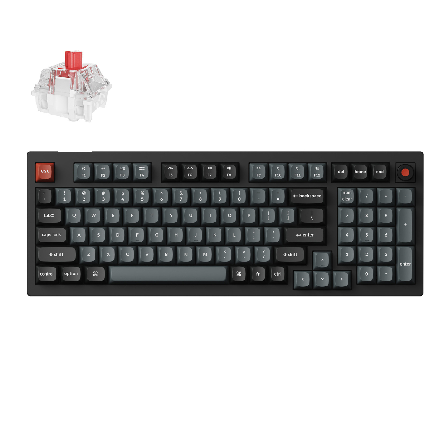 Keychron V5 Ultra 96% 8K Red Switch Hot-Swapple Silk POM RGB Wireless Keyboard (V5U-D1) – product image