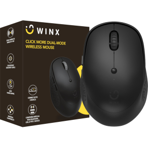 WINX CLICK More Dual-Mode Wireless Mouse - Black (WX-KB113) – product image