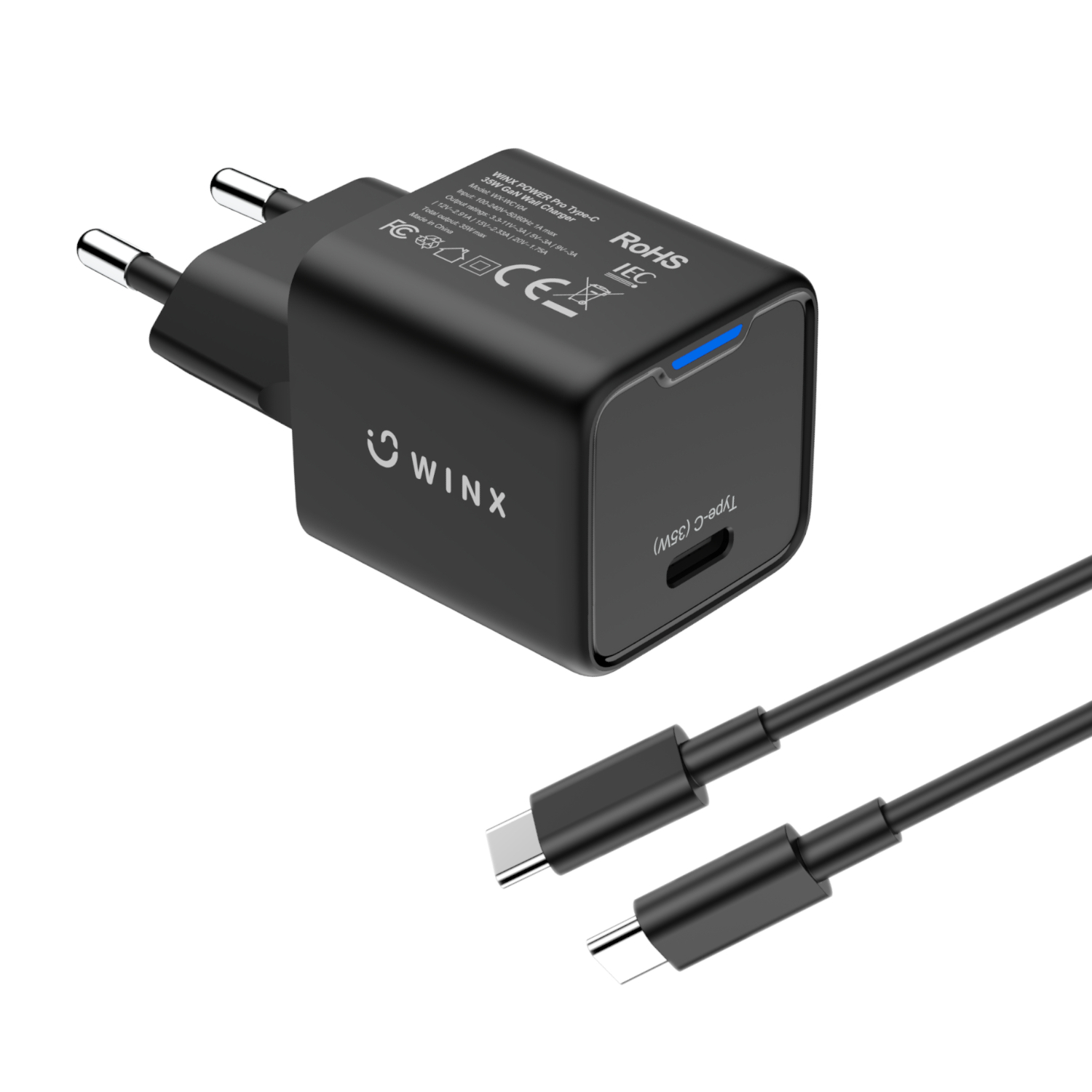 WINX POWER Fast Type-C 35W GaN Wall Charger (WX-WC104) – product image