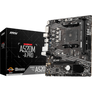 MSI A520M-A PRO AM4 AMD MATX Gaming Motherboard (A520M-APRO) – product image