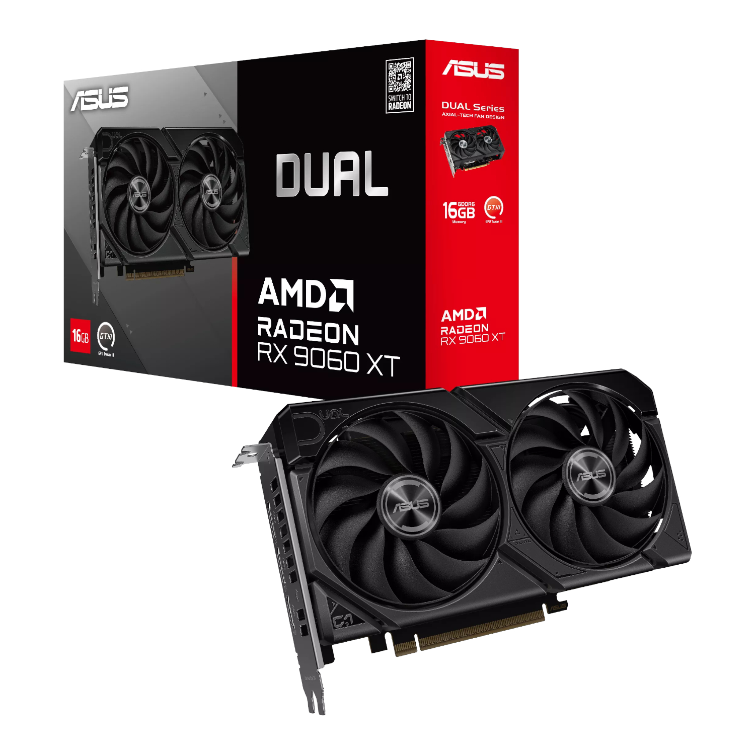 Asus Dual Radeon RX 9060 XT 16GB GDDR6 Graphics Card (DUAL-RX9060XT-16G) – product image