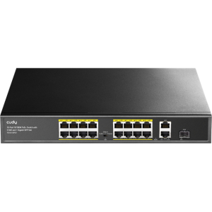 Cudy 16-Port Unmanaged PoE+ Switch - Rack Mount (FS1018PS1) – product image