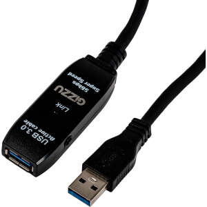 Gizzu USB 3.0 Active Extension Cable 5m - Black (GCPU3UE5A) – product image