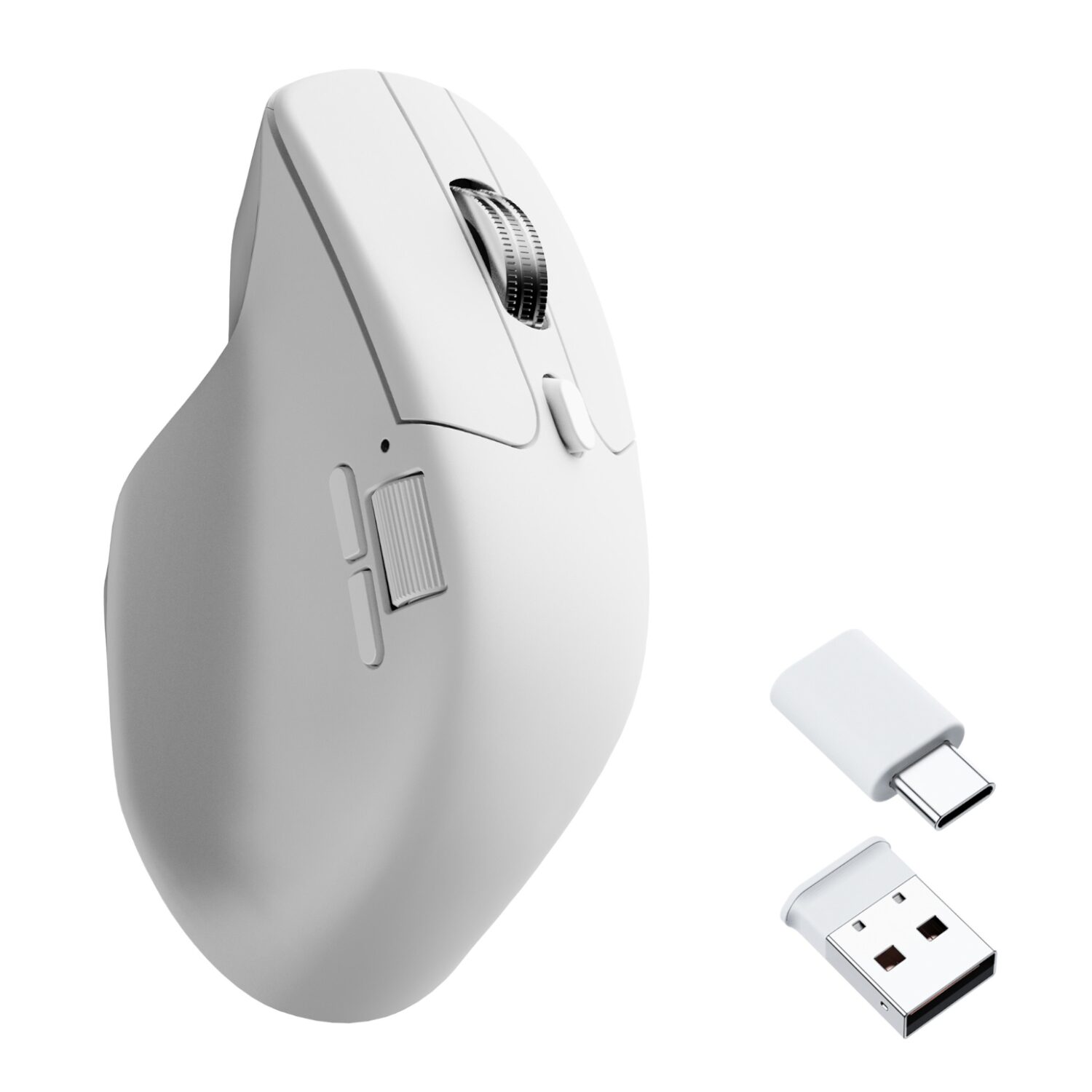Keychron M6SB72 1K Wireless Mouse (BT/2.4GHz/Wired) with Huano silent Micro switch and premium wheel - White (M6S-B72) – product image