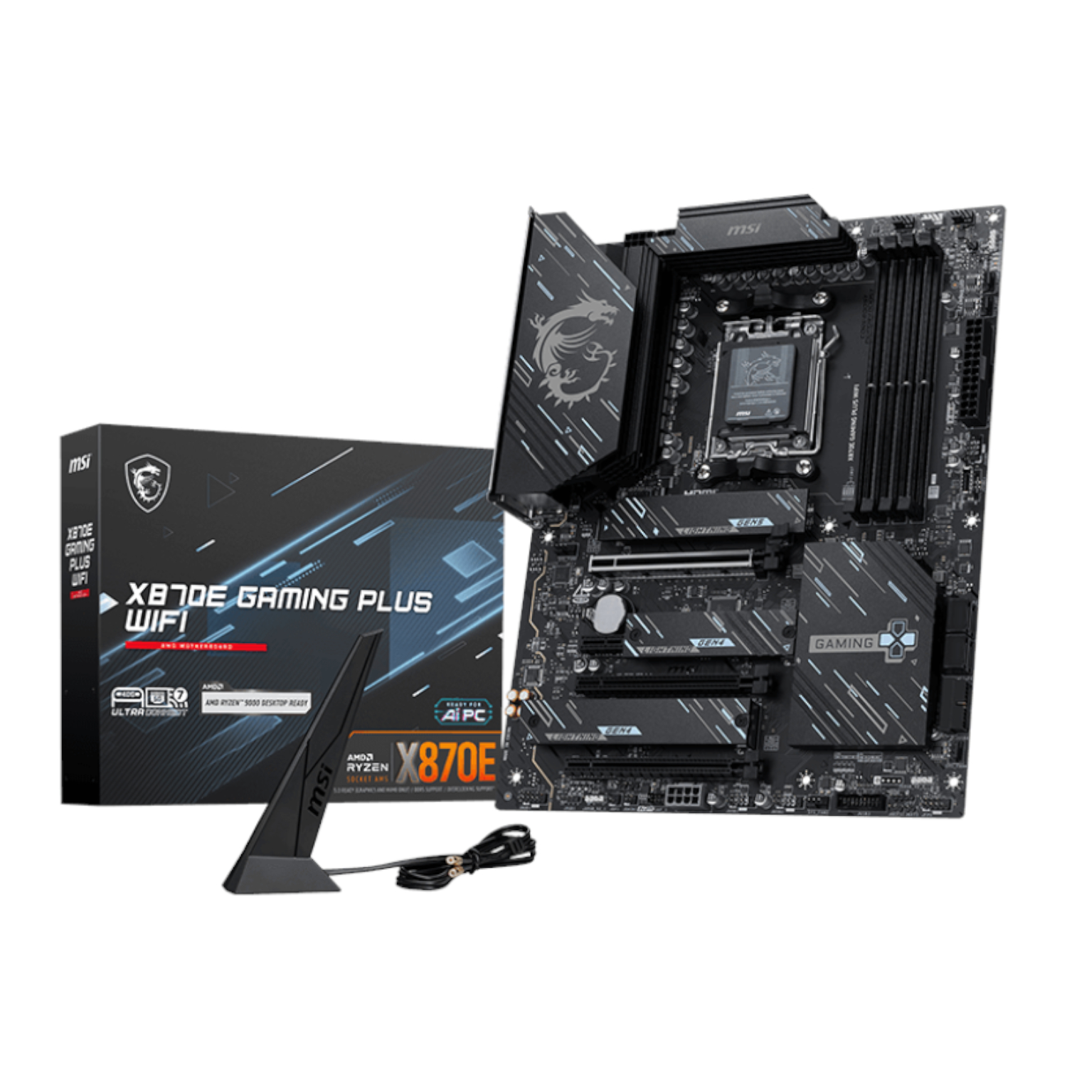 MSI X870E Gaming Plus WIFI AM5 ATX Gaming Motherboard (MAGX870EGAMINGPLUSWIFI) – product image