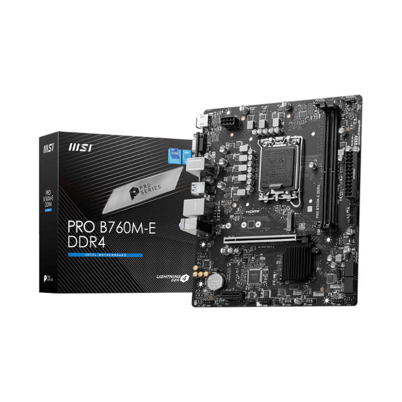 MSI PRO B760M-E DDR4 Intel LGA1700 mATX Motherboard (PROB760M-EDDR4) – product image