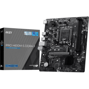 MSI PRO H610M-S DDR4 II LGA1700 M-ATX Motherboard (PROH610M-SDDR4II) – product image