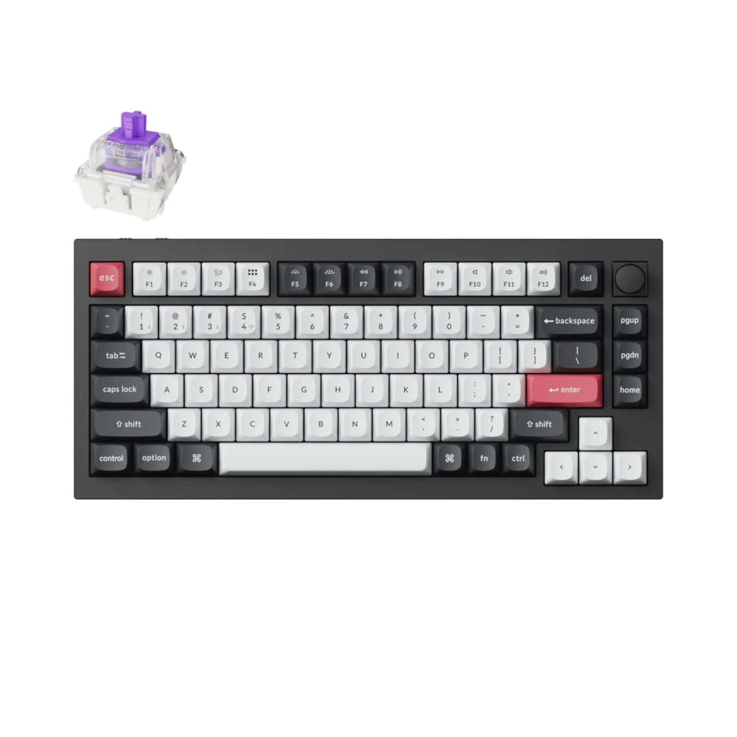 Keychron Q1H-M1 QMK Wireless Custom Keyboard - Black (Q1H-M1) – product image