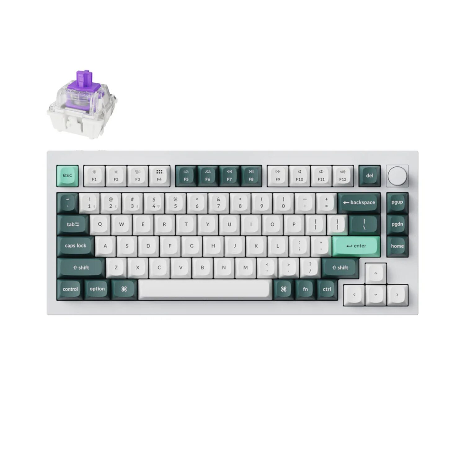 Keychron Q1H-P1 QMK Wireless Custom Keyboard - White (Q1H-P1) – product image