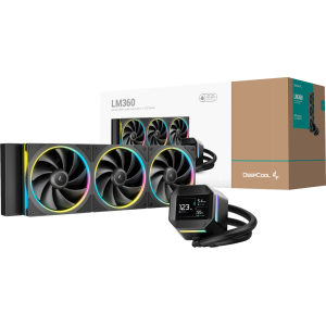 DeepCool LM360 ARGB 360mm AIO CPU Liquid Cooler - Black (R-LM360-BKDMMC-1) – product image