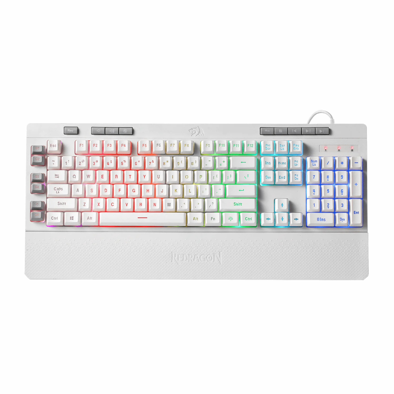 REDRAGON SHIVA Membrane Keyboard - White (RD-K512W-RGB-1) – product image