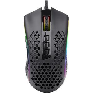 REDRAGON STORM 12400DPI 7 Buttons|Ergonomic Design|P3327 Optical Sensor|Lightweight Body|RGB Backlit gaming Mouse - Black (RD-M808-RGB) – product image