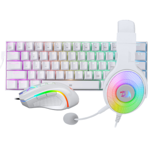 REDRAGON 3IN1 MS|HS|KB WIRED COMBO - WHITE (RD-S129W) – product image