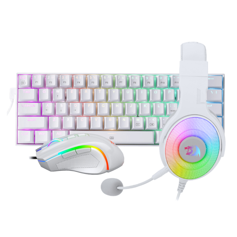 REDRAGON 3IN1 MS|HS|KB WIRED COMBO - WHITE (RD-S129W) – product image