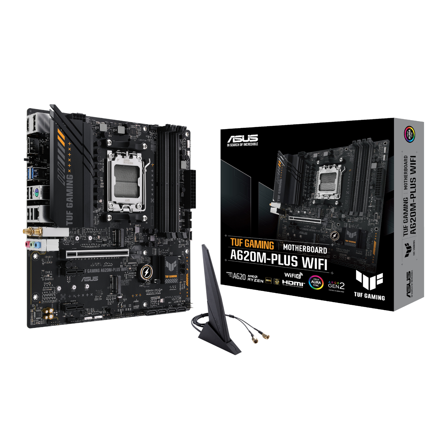 Asus TUF Gaming A620M-PLUS AM5 WIFI M-ATX Motherboard (TUFGAMINGA620M-PLUSWIFI) – product image