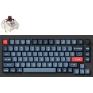 Keychron V1 Max QMK/VIA Wireless Custom Mechanical Keyboard | BROWN Switches – Black (V1M-D3) – product image