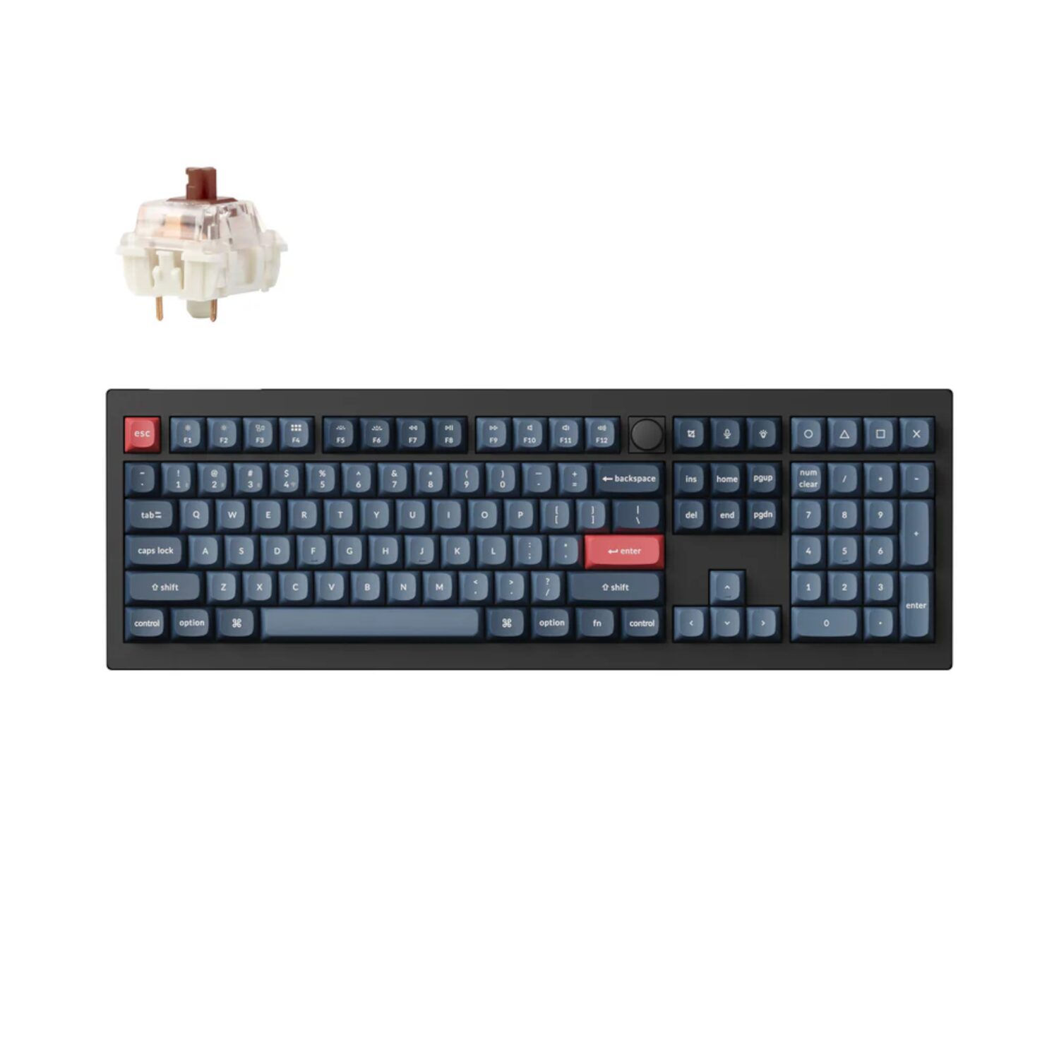 Keychron V6 Max Wireless Custom Keyboard - BROWN Switch (V6M-D3) – product image
