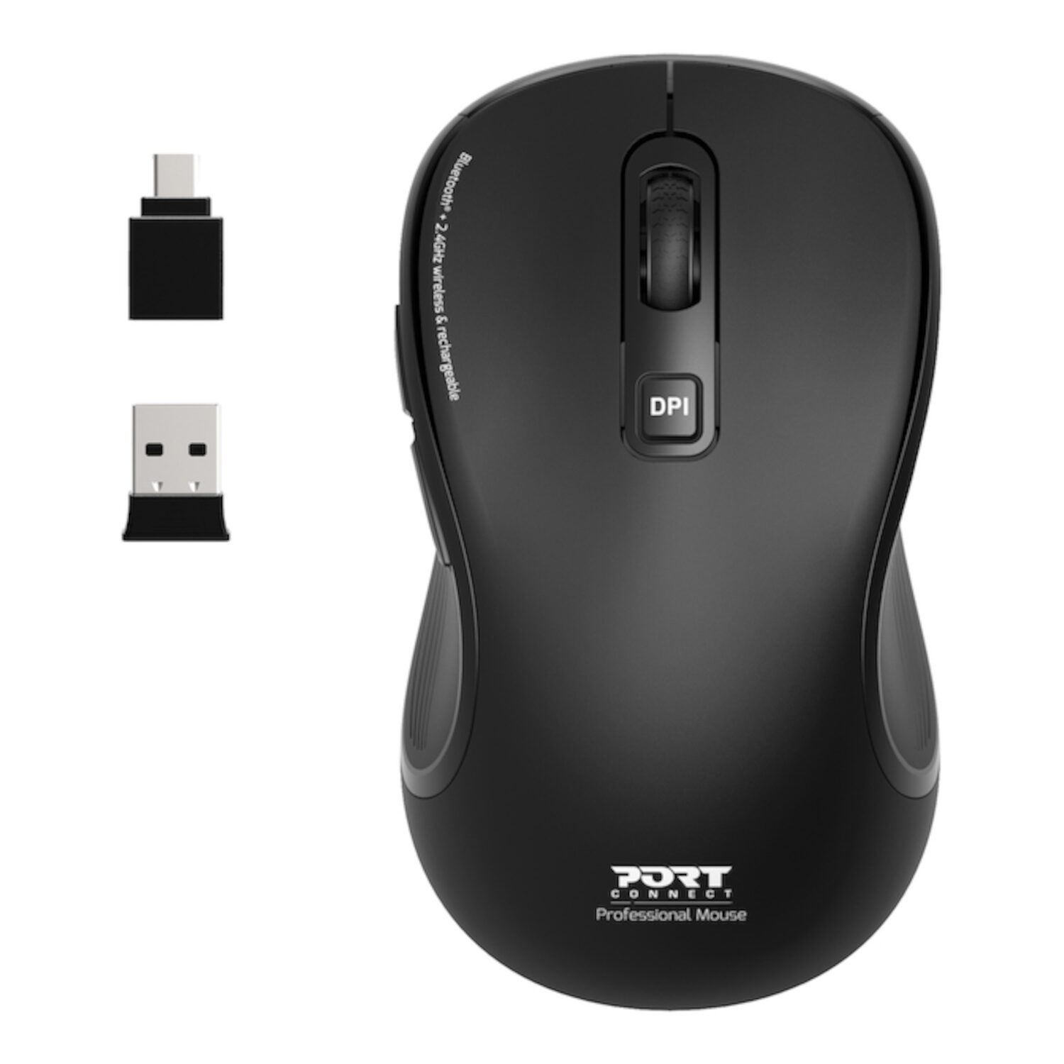 Port Connect Essential Bluetooth Wireless Rechargeable Mouse (910010) – product image
