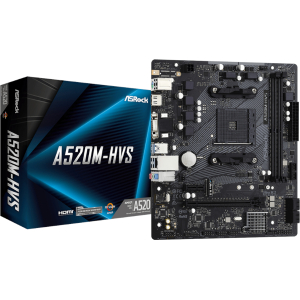 ASRock A520M-HVS AMD AM4 M-ATX Motherboard (A520M-HVS) – product image