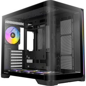 Antec C5 CURVED ARGB ATX | Micro-ATX | ITX ARGB Dual Chamber Mid-Tower Gaming Chassis - Black (C5 CURVED B) – product image