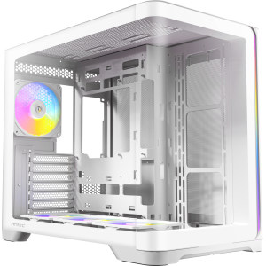 Antec C5 CURVED ARGB ATX | Micro-ATX | ITX ARGB Dual Chamber Mid-Tower Gaming Chassis - White (C5 CURVED W) – product image