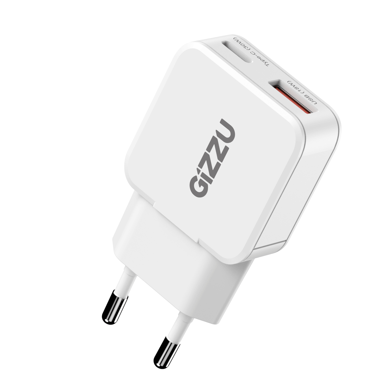 Gizzu 2-Port 30W GaN Wall Charger (GWCCU30W) – product image