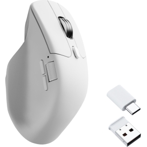 Keychron M6SB72 1K Wireless Mouse (BT/2.4GHz/Wired) with Huano silent Micro switch and premium wheel - White (M6S-B72) – product image