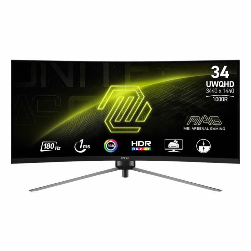 MSI MAG345CQR 34" Curved Gaming Monitor 3440x1440 (UWQHD) VA 1ms 180Hz (MAG 345CQR) – product image